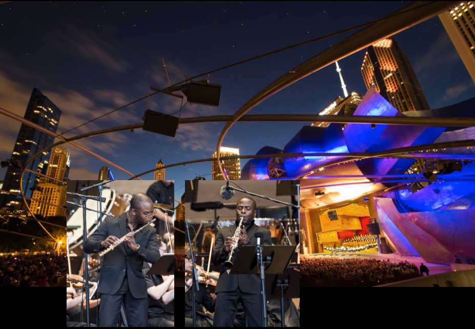 Demarre and Anthony McGill performing Puckett's Concerto Duo with Grant Park Festival Orchestra